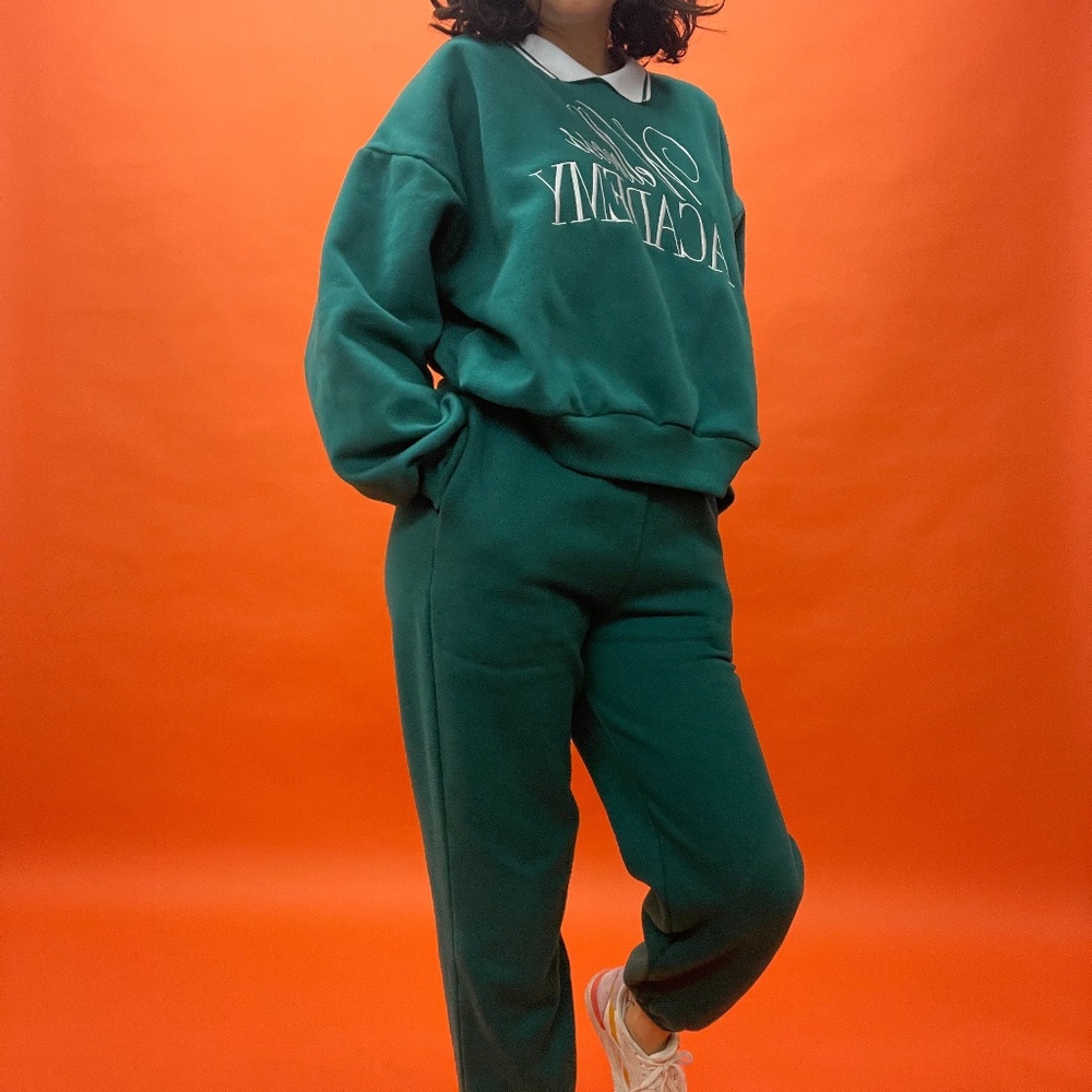 Yllow the Label green sweatsuit "wellness academy"